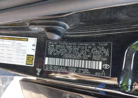 2010 Toyota Prius Iv из США, поврежденный, VIN JTDKN3DU2A0071260